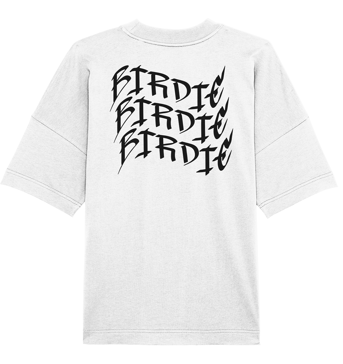Birdie - wavy Backprint, simple - Organic Oversize Shirt