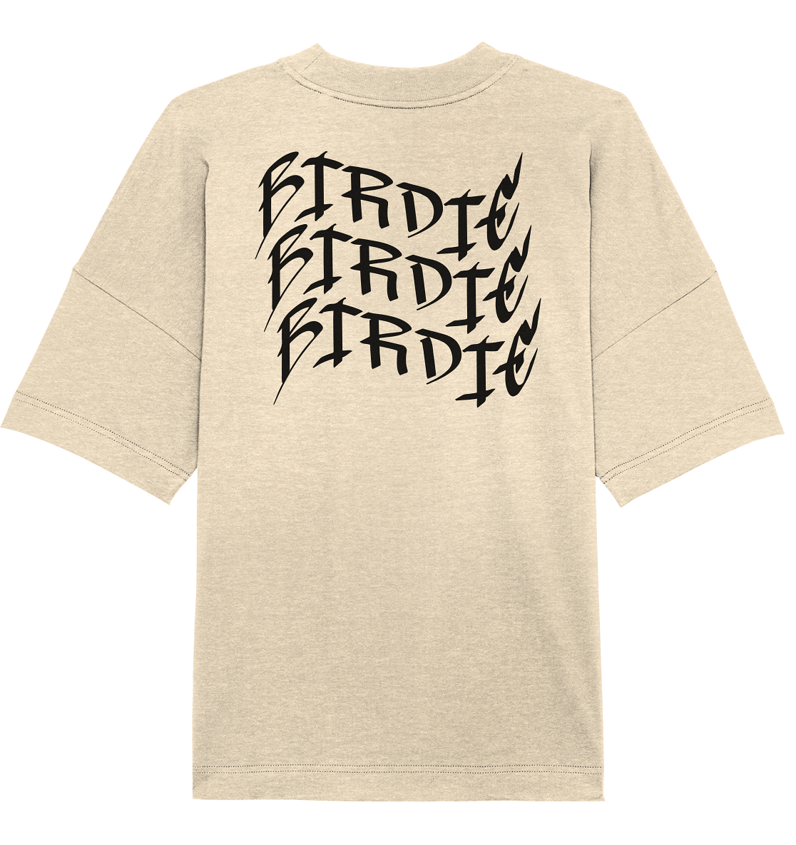 Birdie - wavy Backprint, simple - Organic Oversize Shirt - Image 2